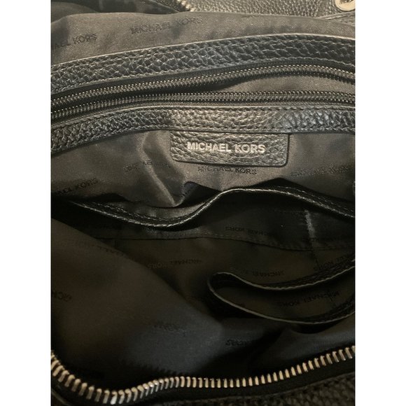 MICHAEL KORS Black Pebble Leather Hobo Shoulder Bag - Picture 9 of 13